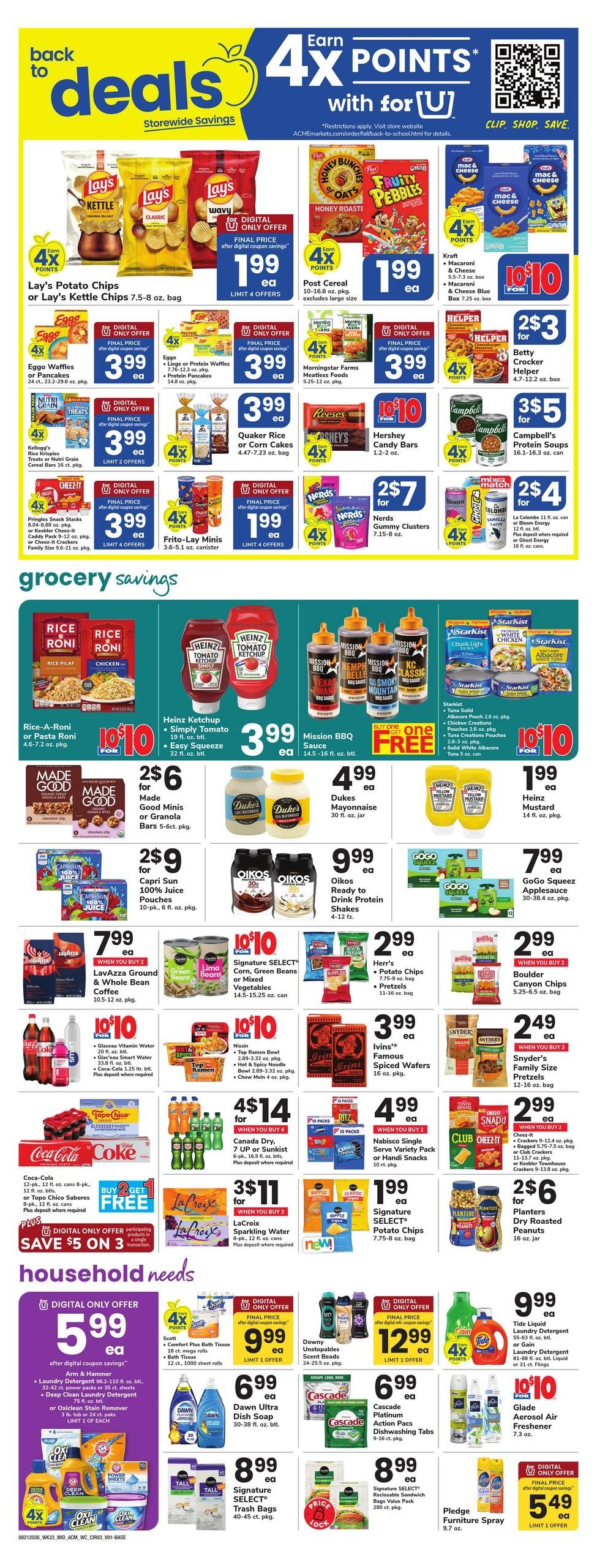 Acme Markets (Valley Forge–Allentown Area, PA) Weekly Ad August 21 - 27, 2026