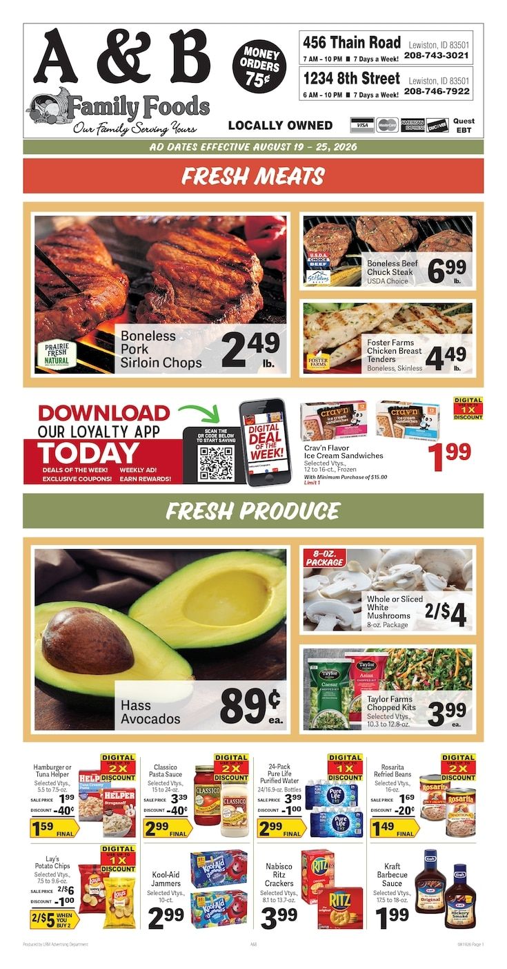 A&B Family Foods Weekly Ad August 19 - 25, 2026