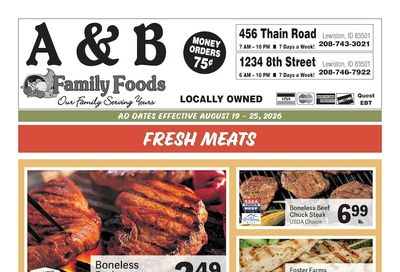 A&B Family Foods Weekly Ad August 19 - 25, 2026