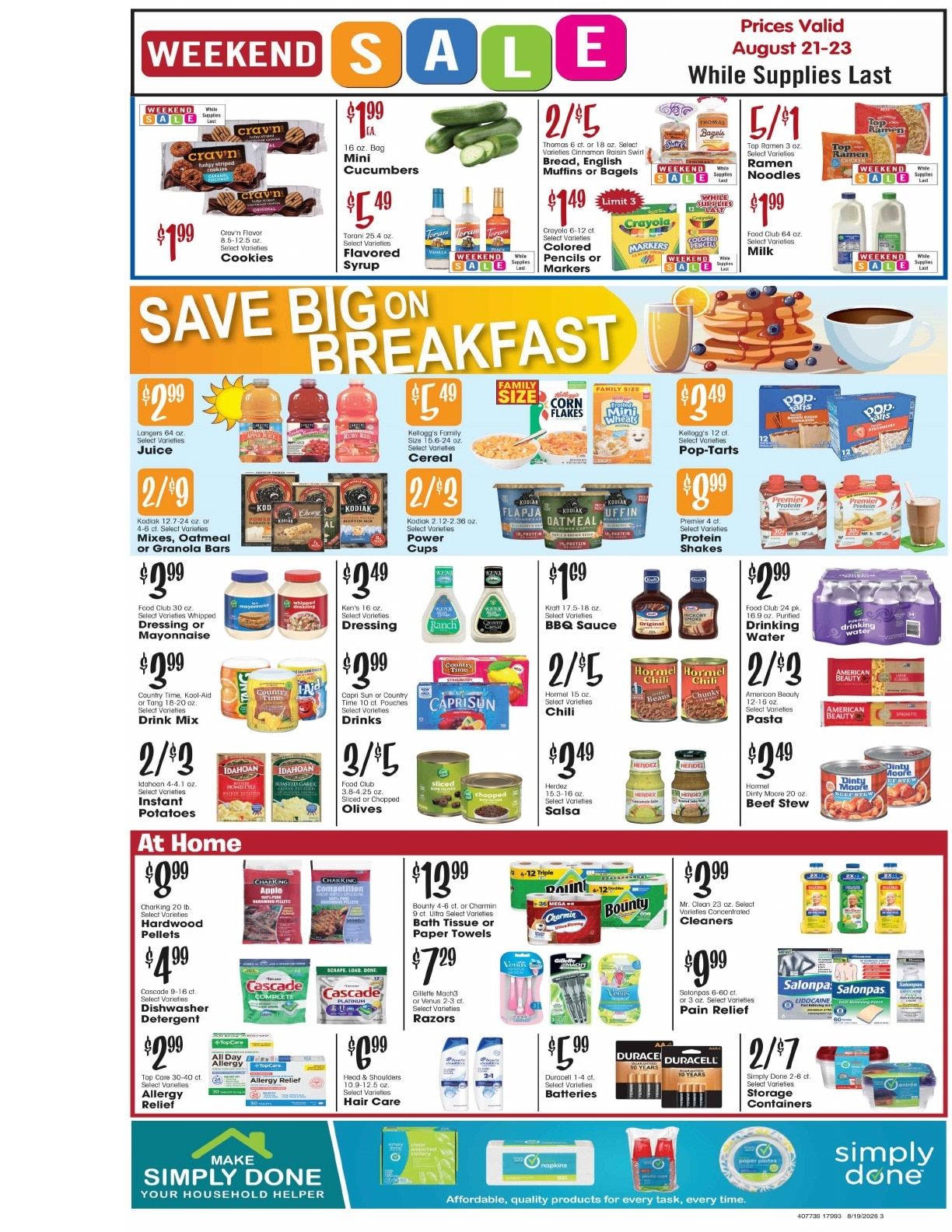 Dave's Jubilee Weekly Ad August 19 - 25, 2026