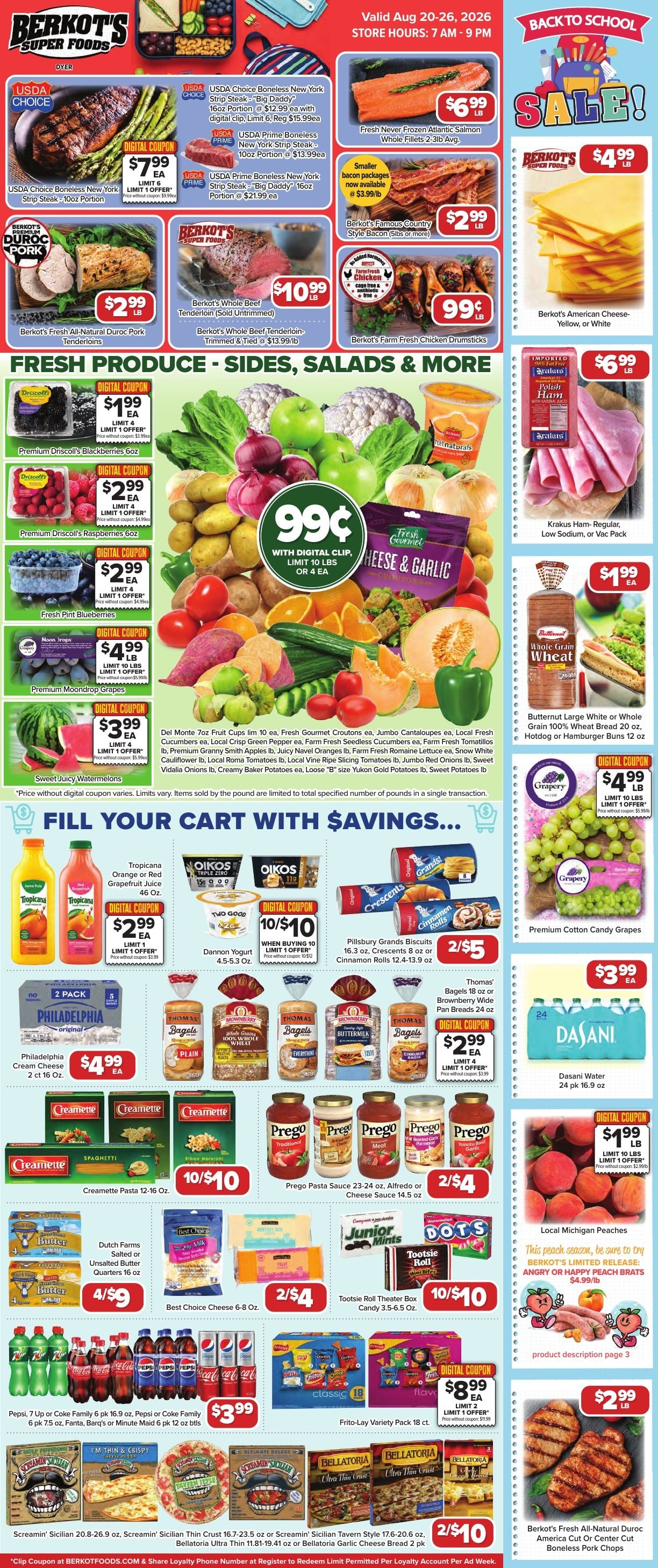 Berkot's Super Foods (Dyer, IN) Weekly Ad August 20 - 26, 2026