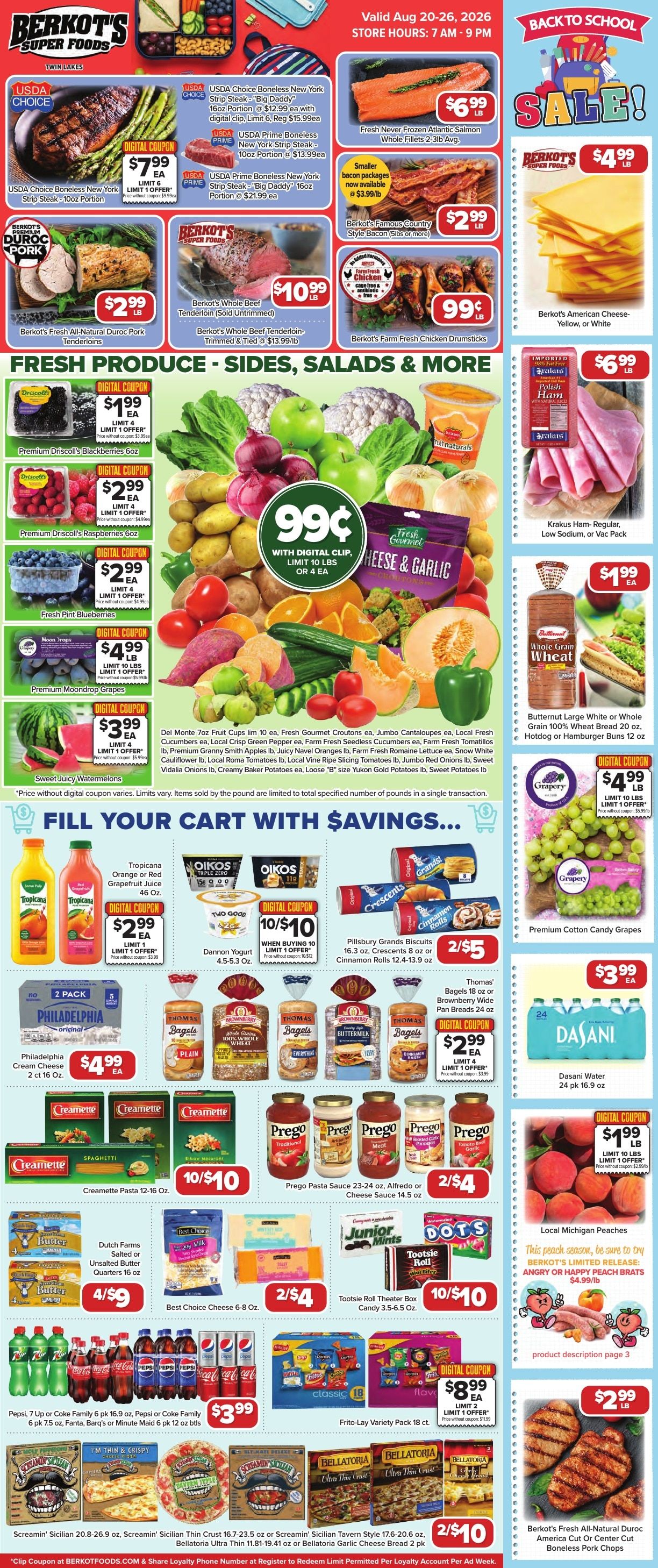 Berkot's Super Foods (Twin Lakes, WI) Weekly Ad August 20 - 26, 2026