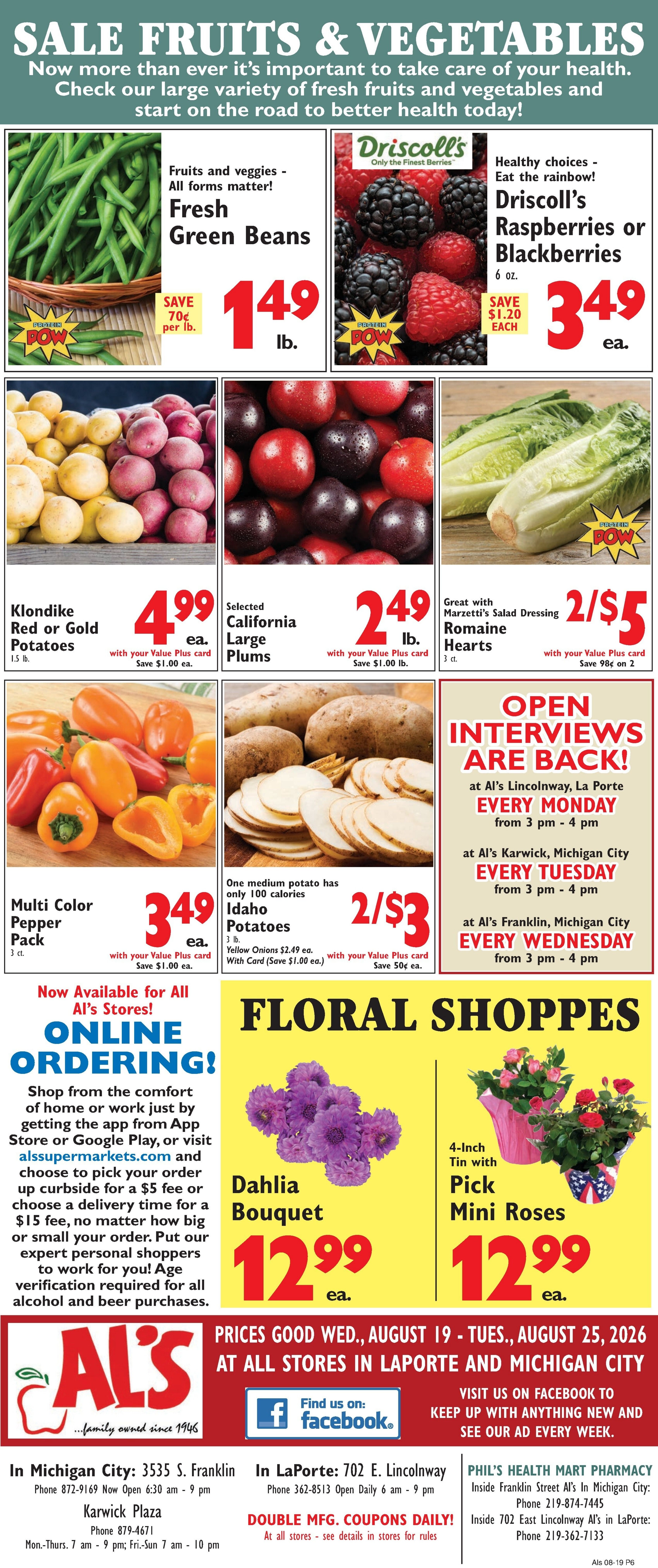 Al's Supermarket Weekly Ad August 19 - 25, 2026