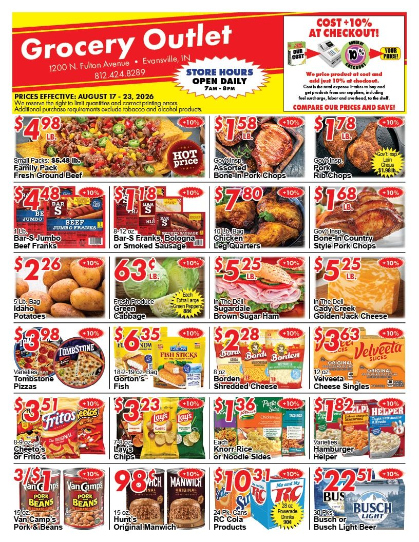 Wesselman's Grocery Outlet Weekly Ad August 19 - 25, 2026