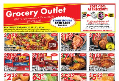 Wesselman's Grocery Outlet Weekly Ad August 19 - 25, 2026
