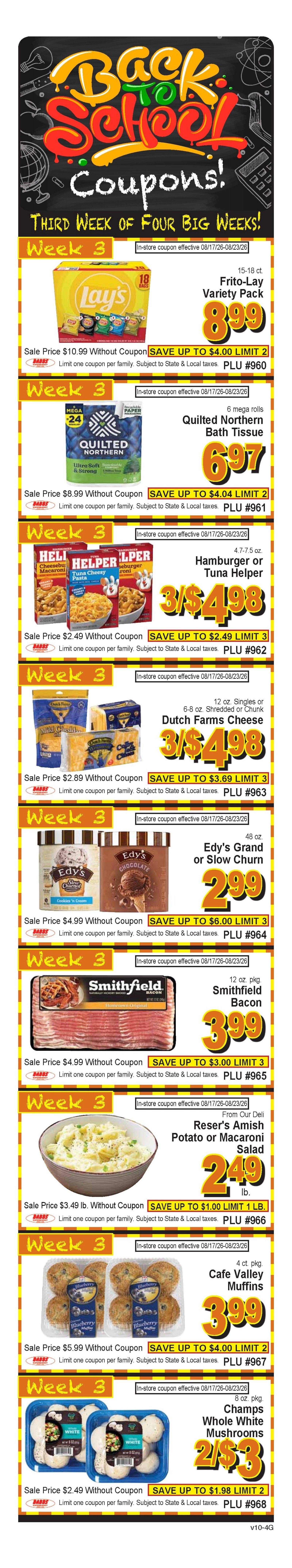 Babbs Supermarket Weekly Ad August 17 - 23, 2026