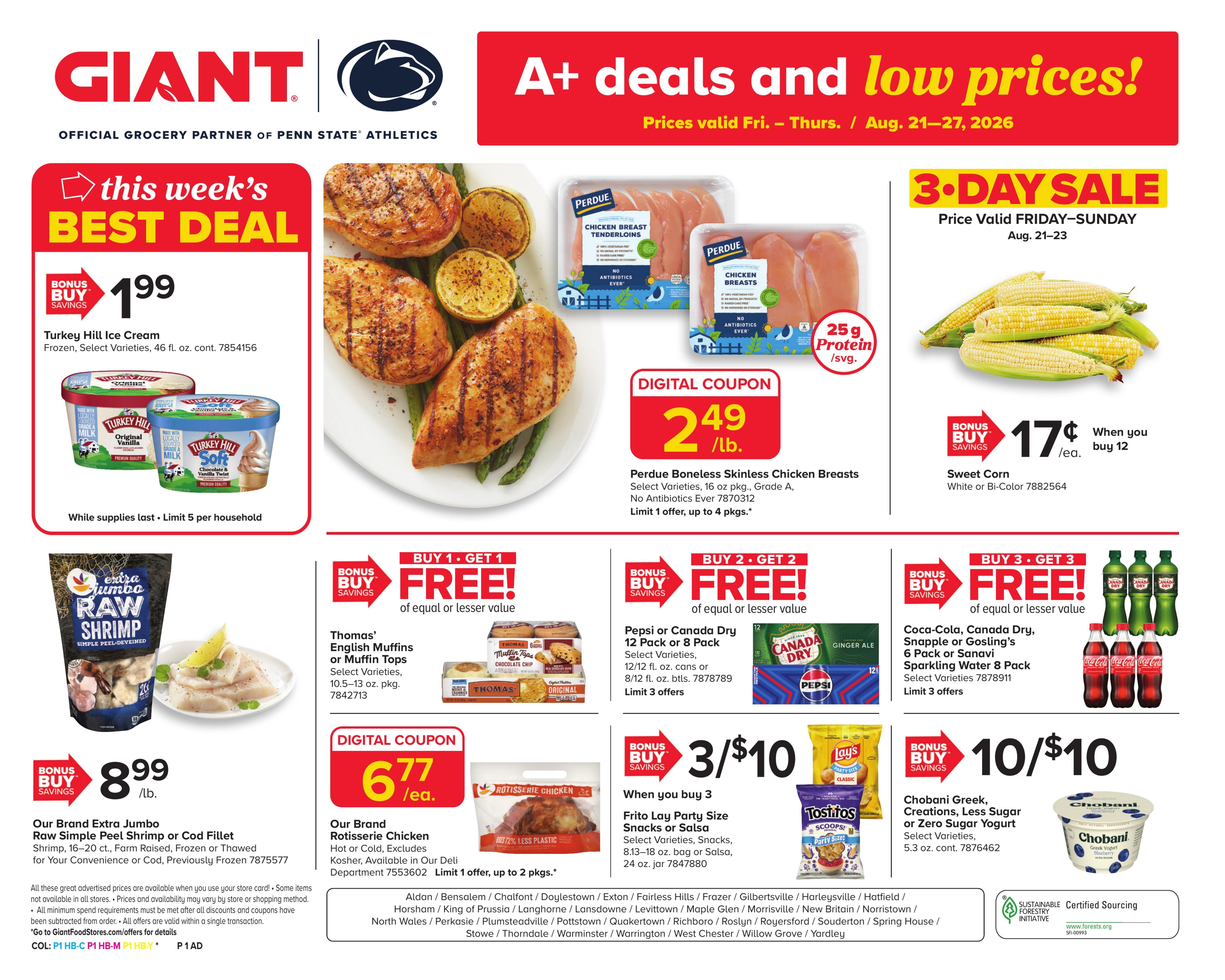 Giant Food Stores (Valley Forge–Trenton Area, NJ–PA) Weekly Ad August 21 - 27, 2026