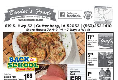 Bender's Foods (Guttenberg, IA) Weekly Ad August 19 - 25, 2026