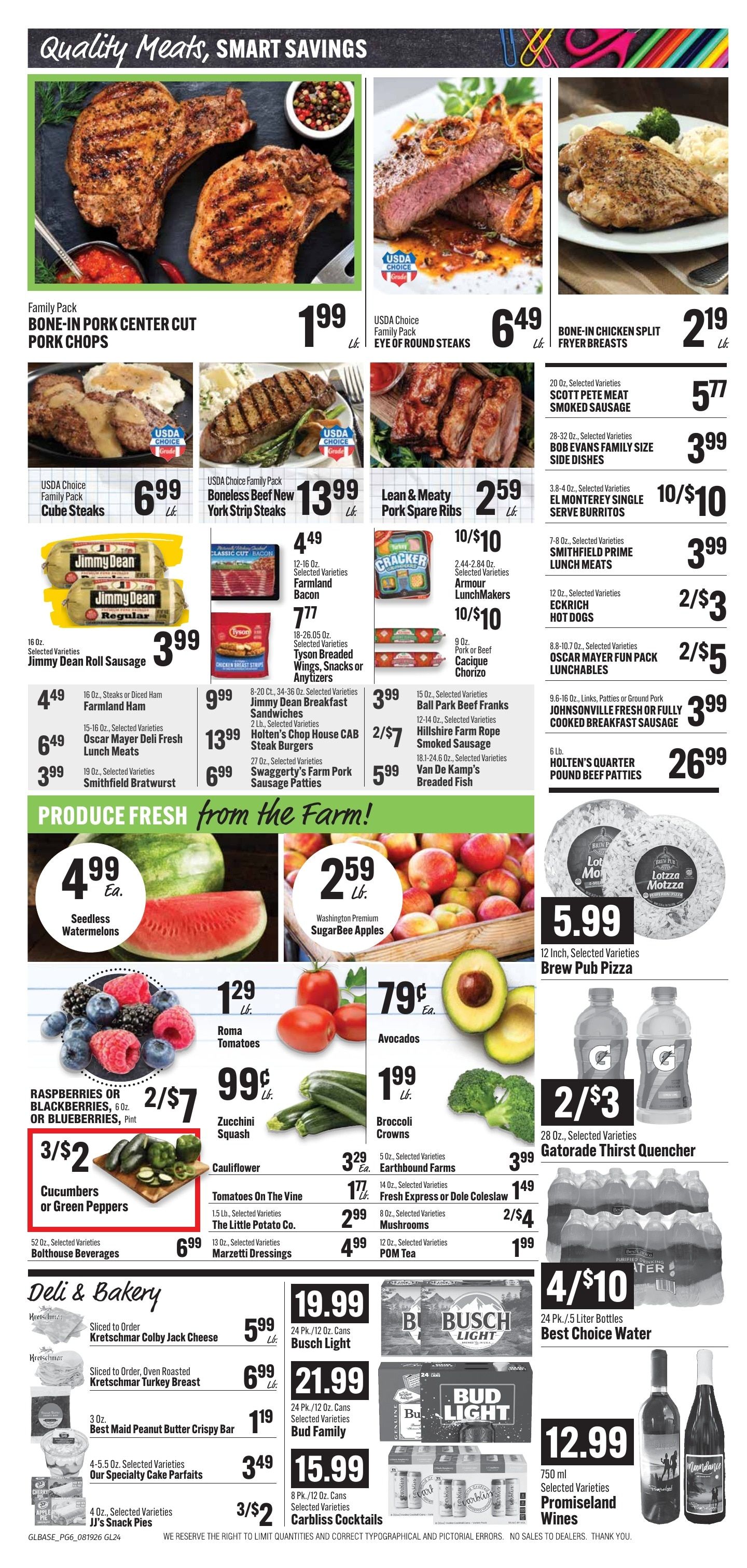 Bender's Foods (Guttenberg, IA) Weekly Ad August 19 - 25, 2026