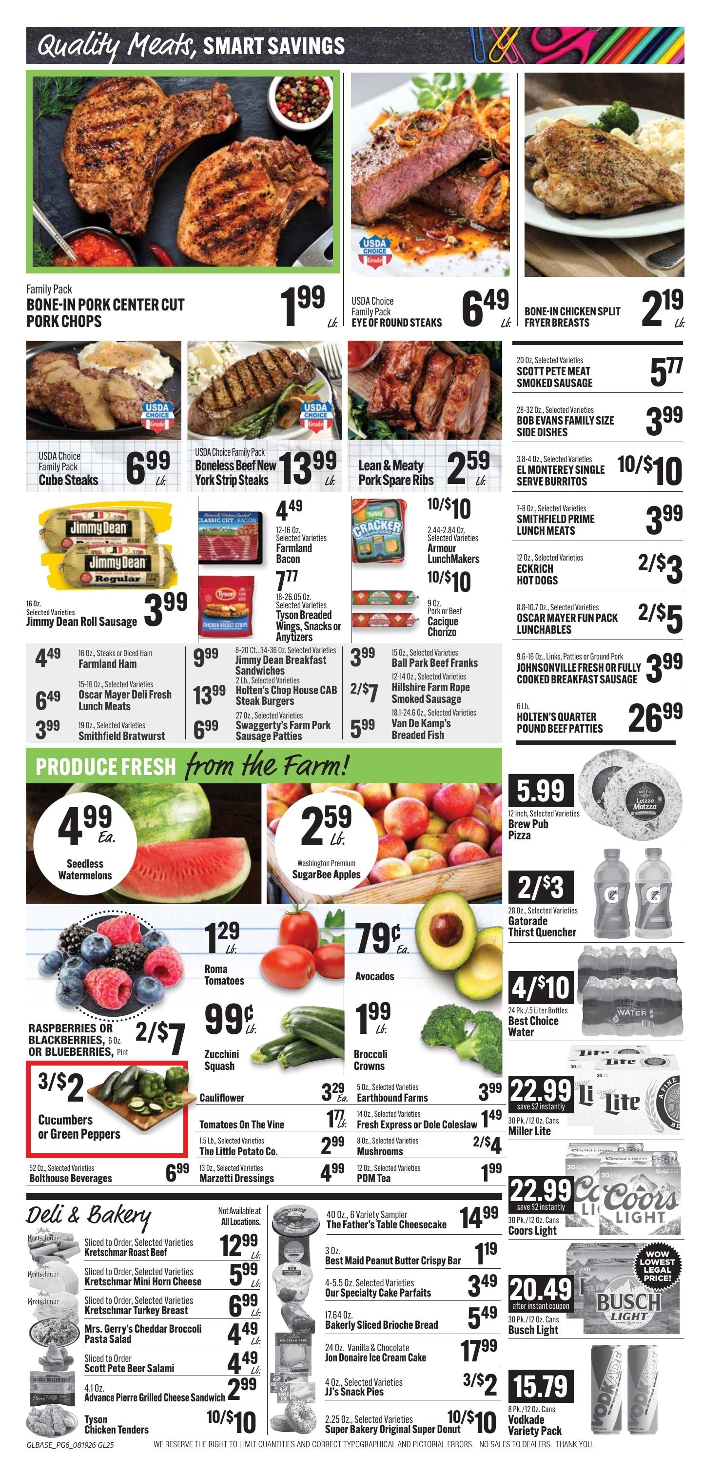 Bender's Foods (Wisconsin) Weekly Ad August 19 - 25, 2026