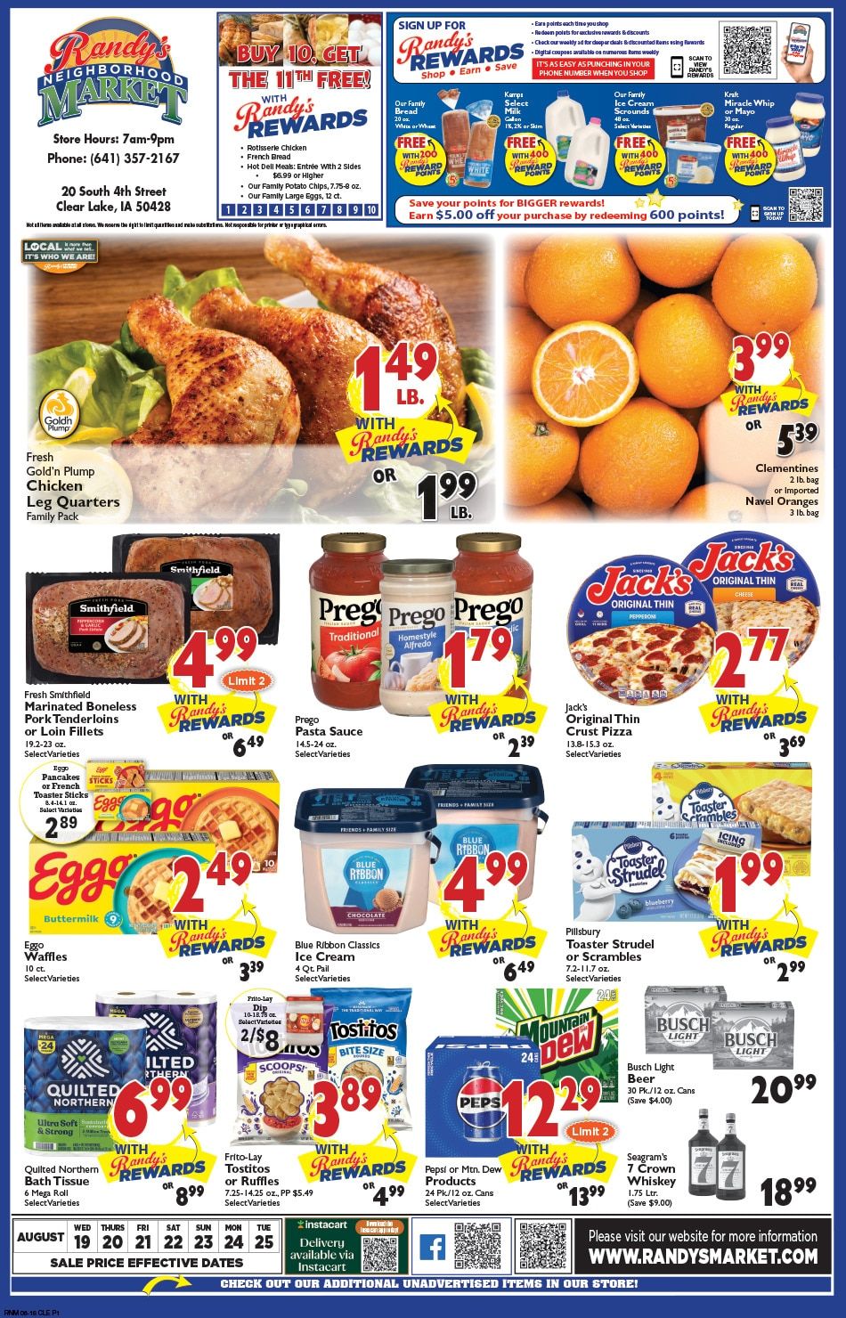 Randy's Neighborhood Market (Clear Lake, IA) Weekly Ad August 19 - 25, 2026
