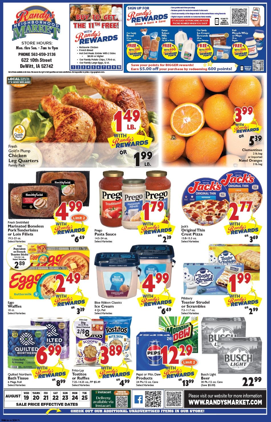 Randy's Neighborhood Market (DeWitt, IA) Weekly Ad August 19 - 25, 2026