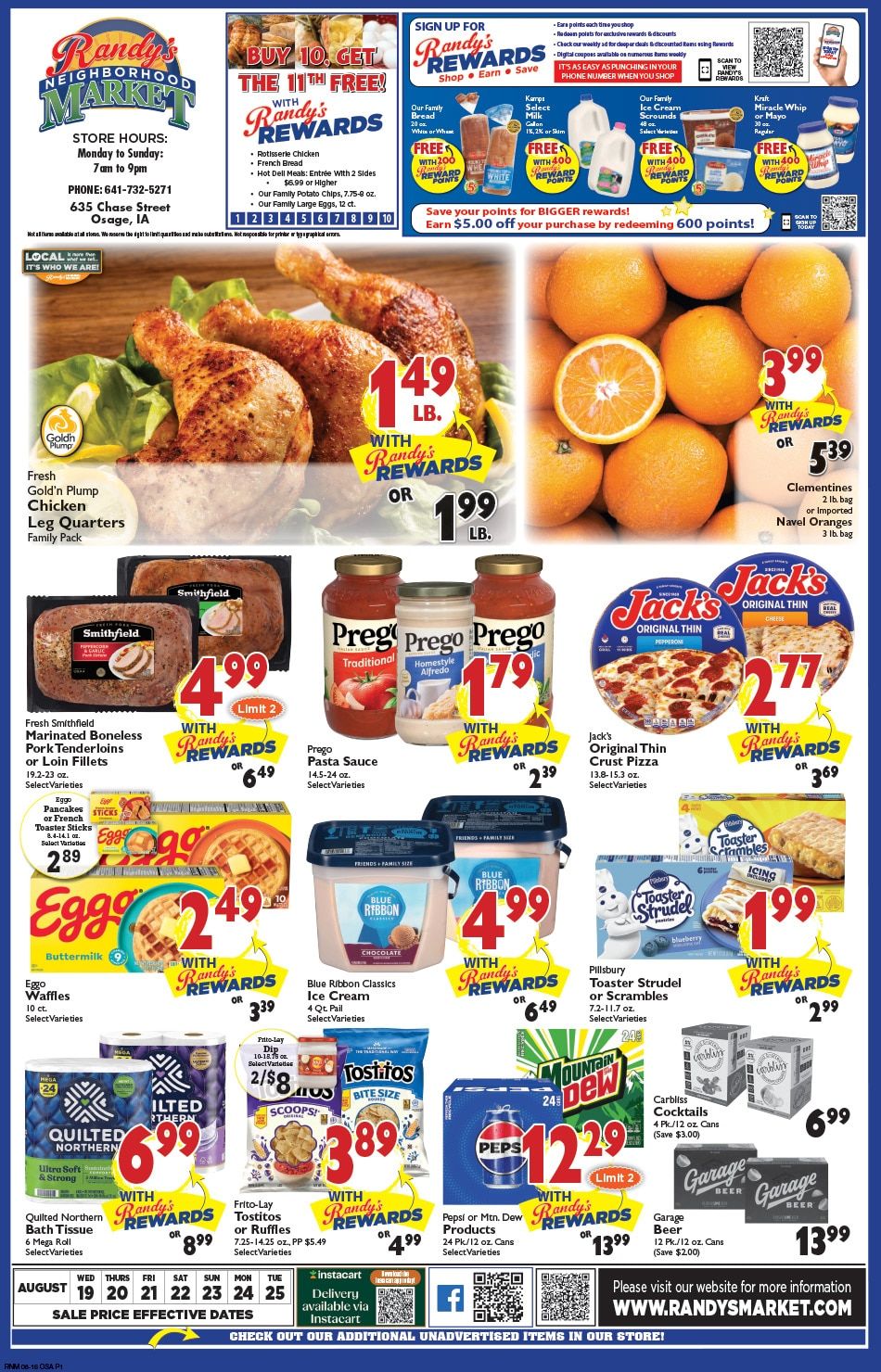 Randy's Neighborhood Market (Osage, IA) Weekly Ad August 19 - 25, 2026
