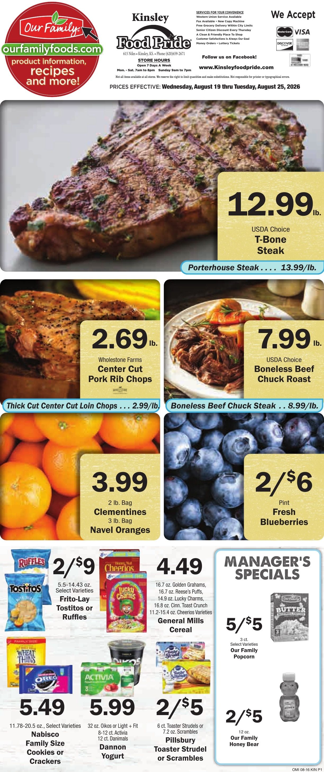 Kinsley Food Pride Weekly Ad August 19 - 25, 2026