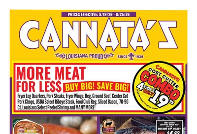 Cannata's Family Market Weekly Ad August 18 - 25, 2026