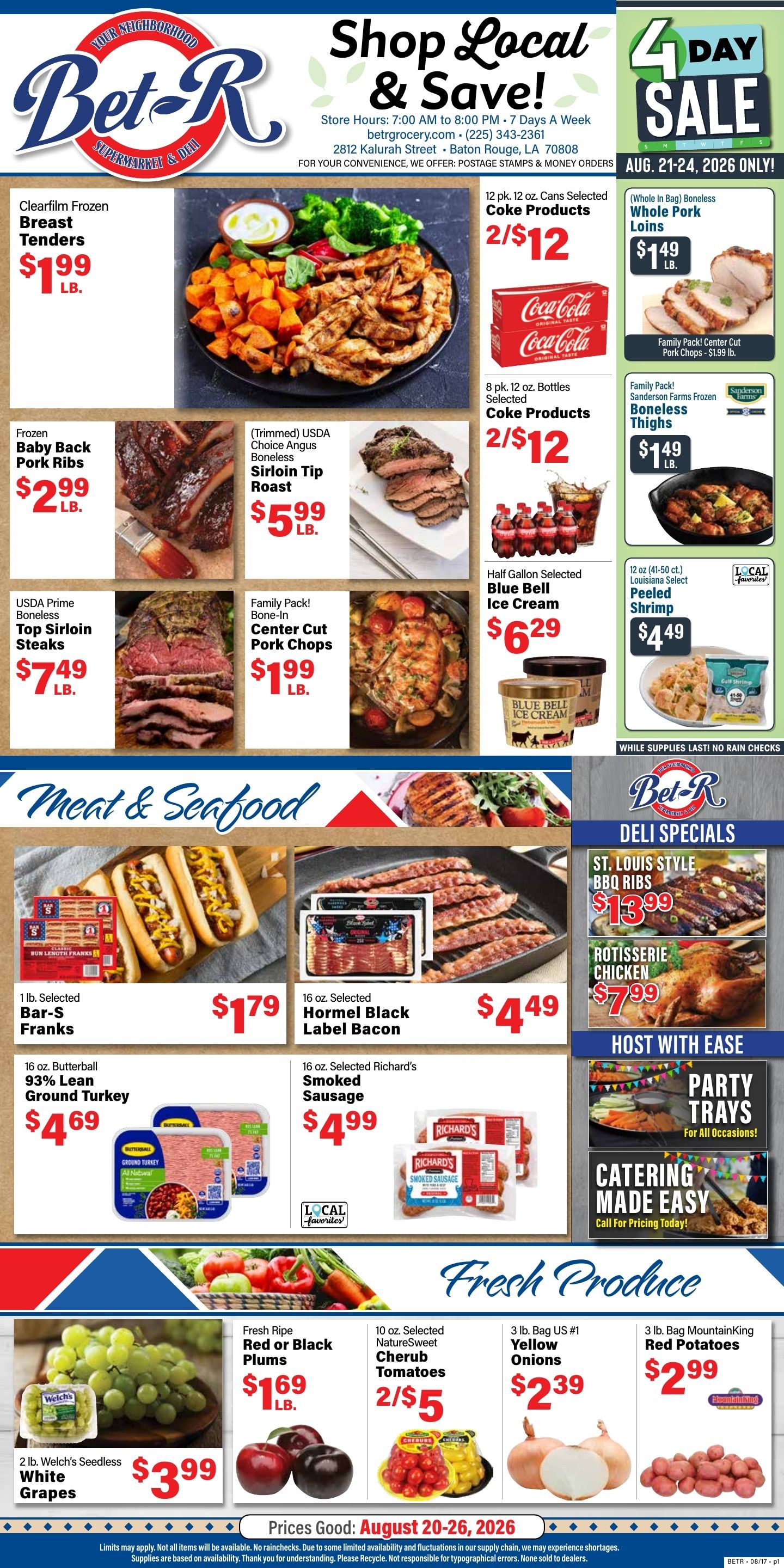 Bet-R Store Weekly Ad August 21 - 24, 2026