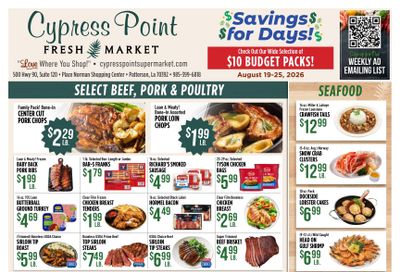Cypress Point Fresh Market Weekly Ad August 19 - 25, 2026