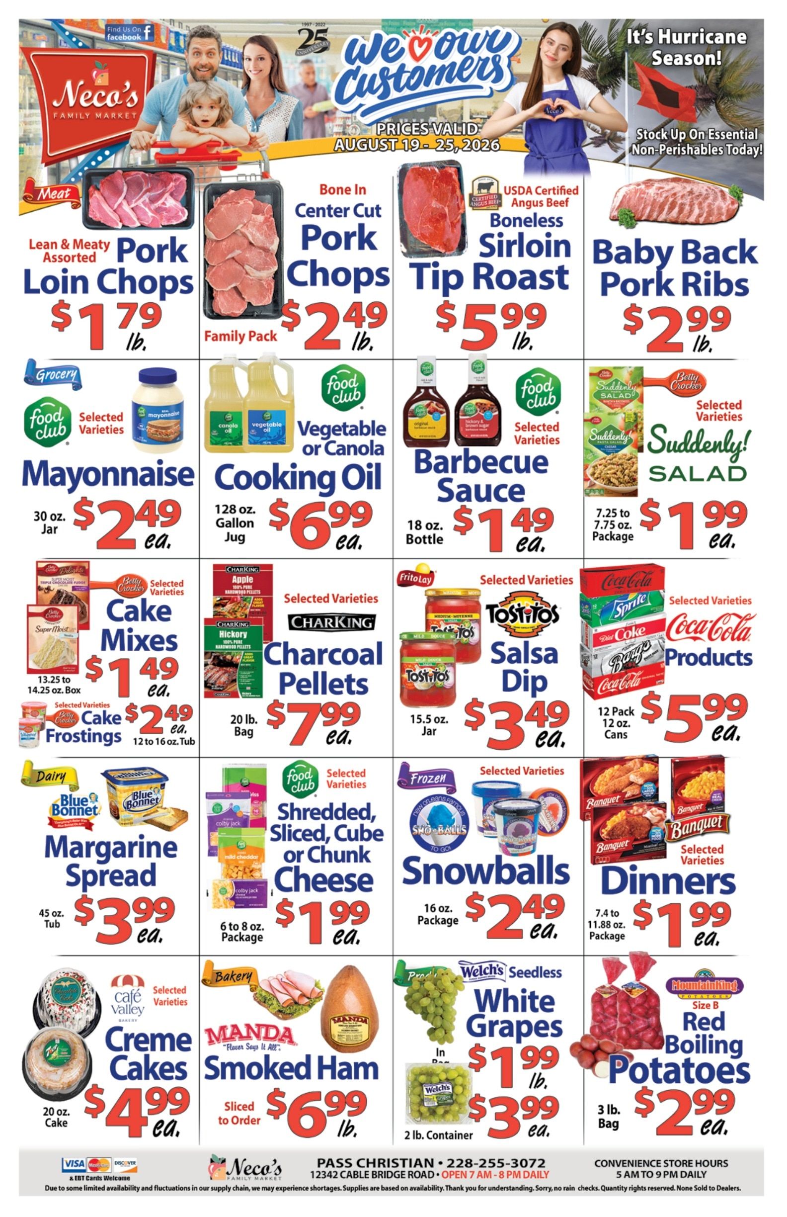 Neco's Family Market Weekly Ad August 19 - 25, 2026