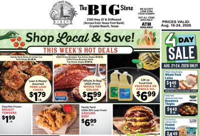 The Big Store Weekly Ad August 18 - 24, 2026