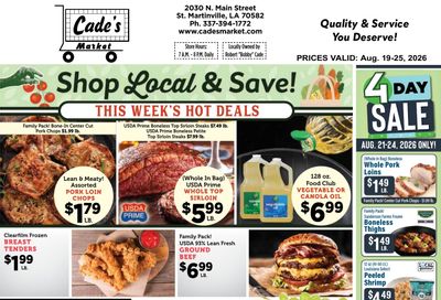 Cade's Market Weekly Ad August 19 - 25, 2026