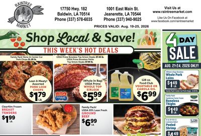 Raintree Market (Baldwin and Jeanerette, LA) Weekly Ad August 19 - 25, 2026