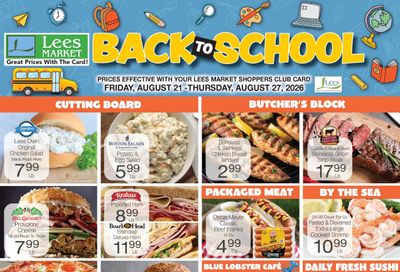 Lee's Market Weekly Ad August 21 - 27, 2026