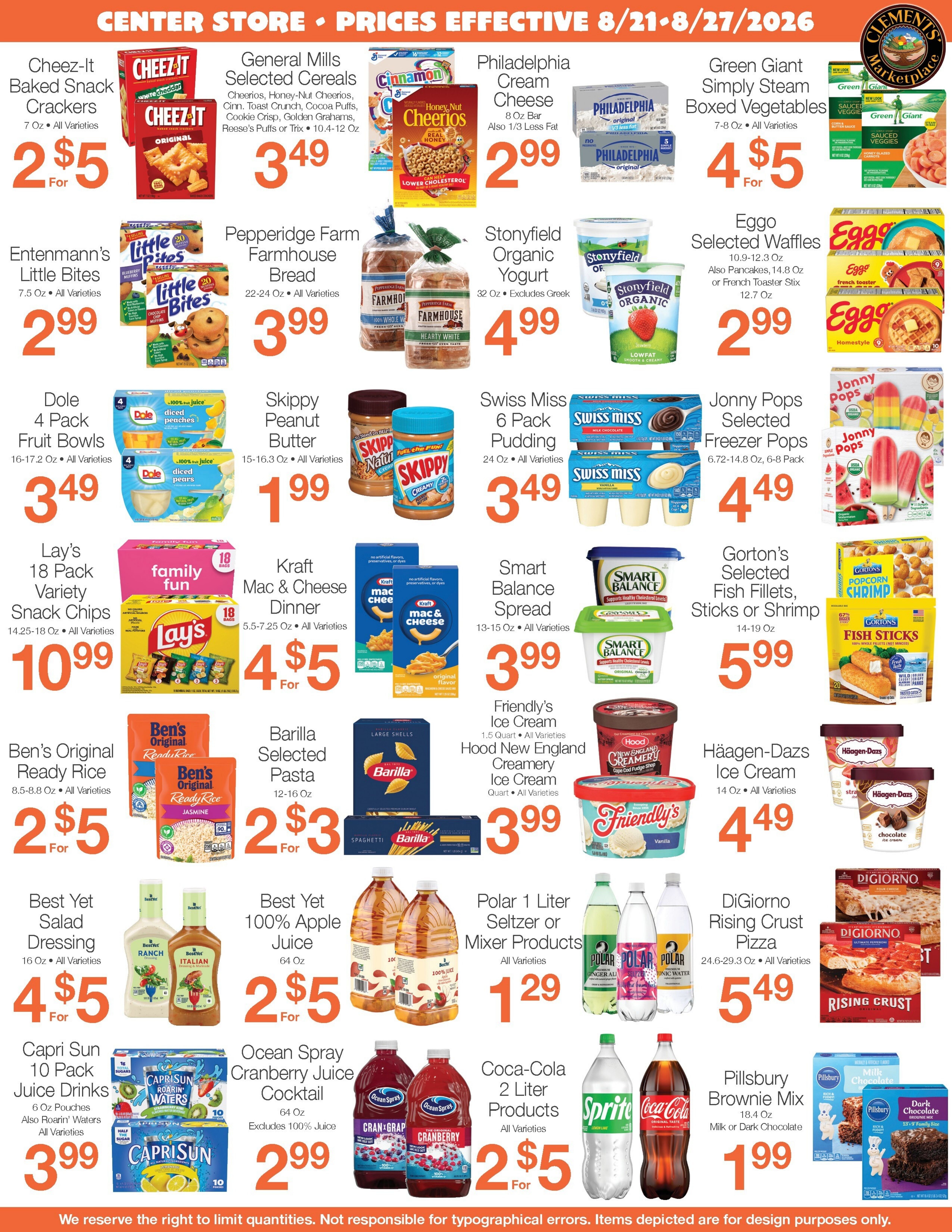 Clements' Marketplace (Plymouth, MA) Weekly Ad August 21 - 27, 2026