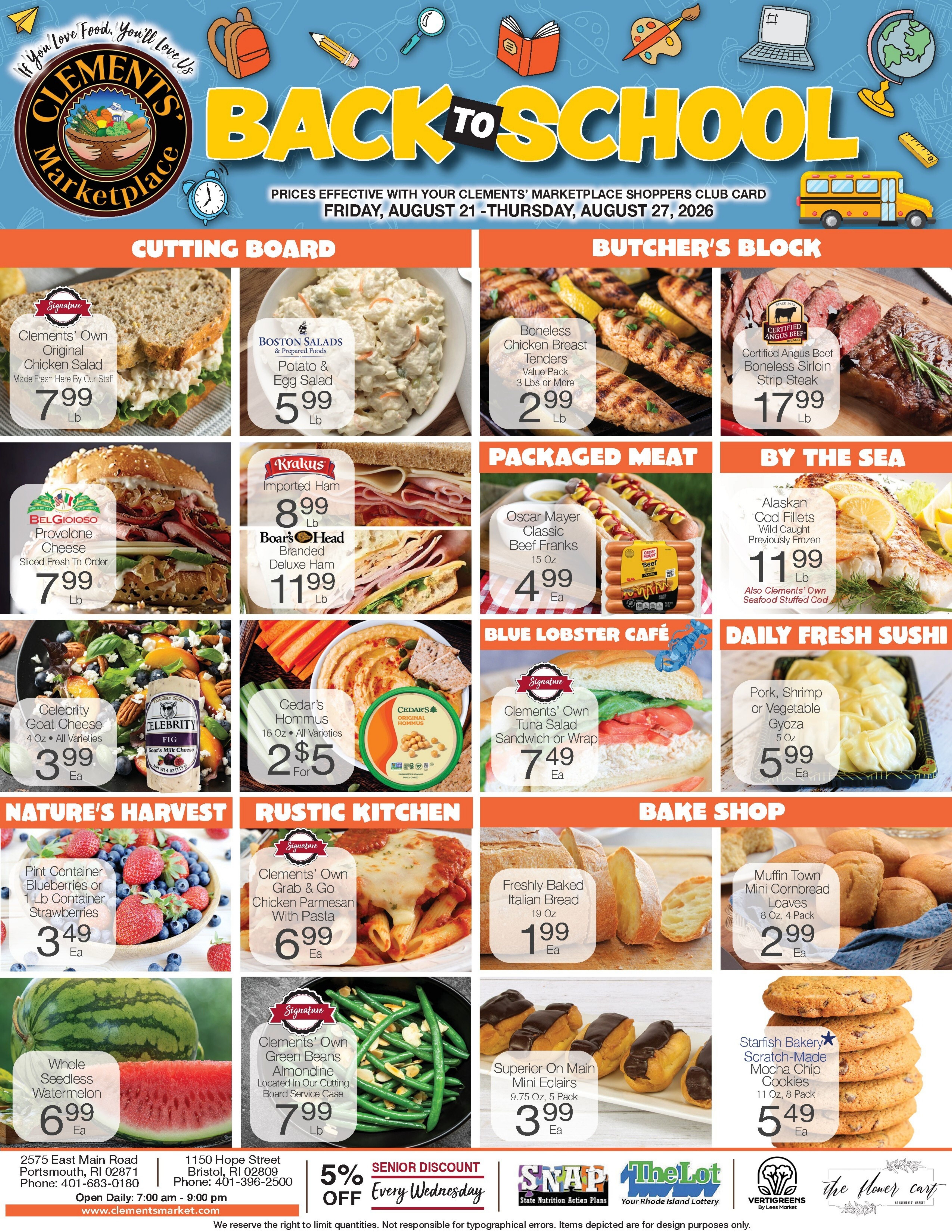 Clements' Marketplace (Rhode Island) Weekly Ad August 21 - 27, 2026
