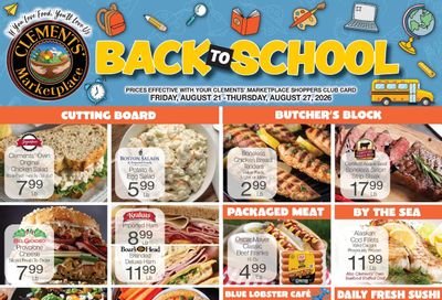 Clements' Marketplace (Rhode Island) Weekly Ad August 21 - 27, 2026