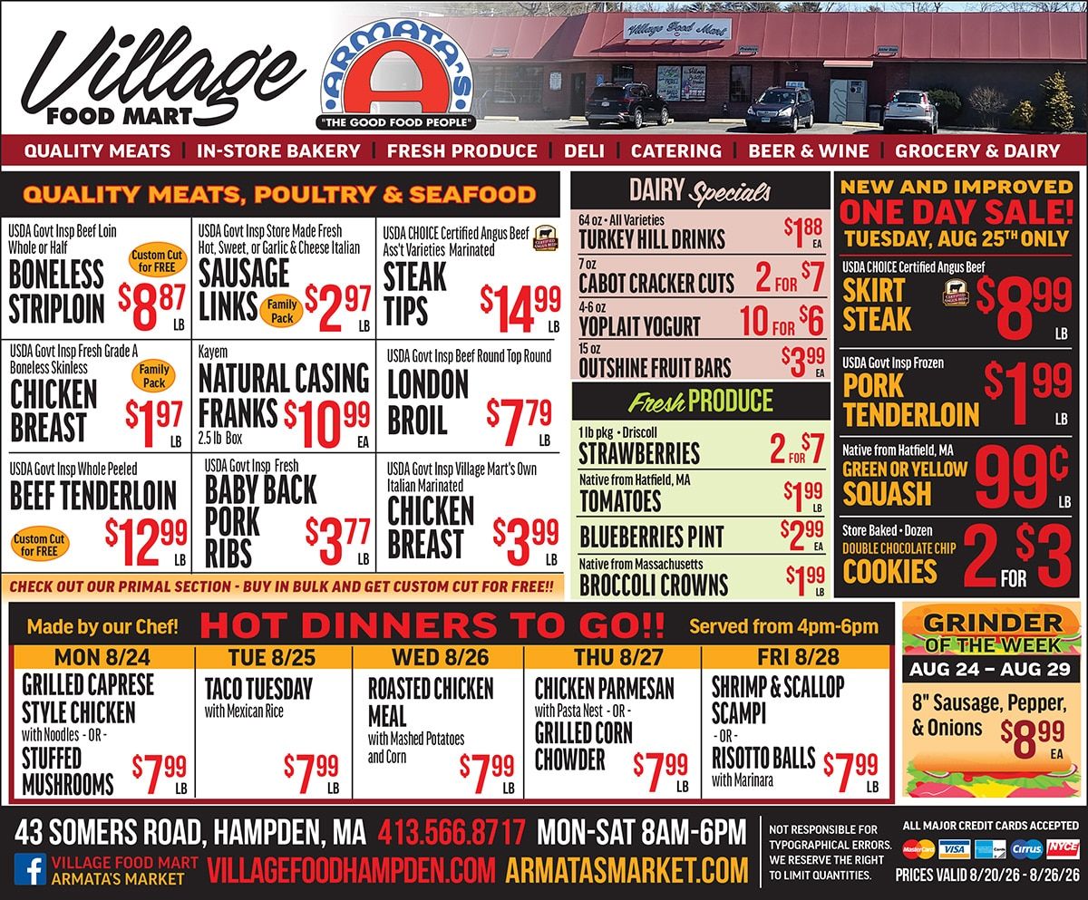 Village Food Mart Weekly Ad August 20 - 26, 2026