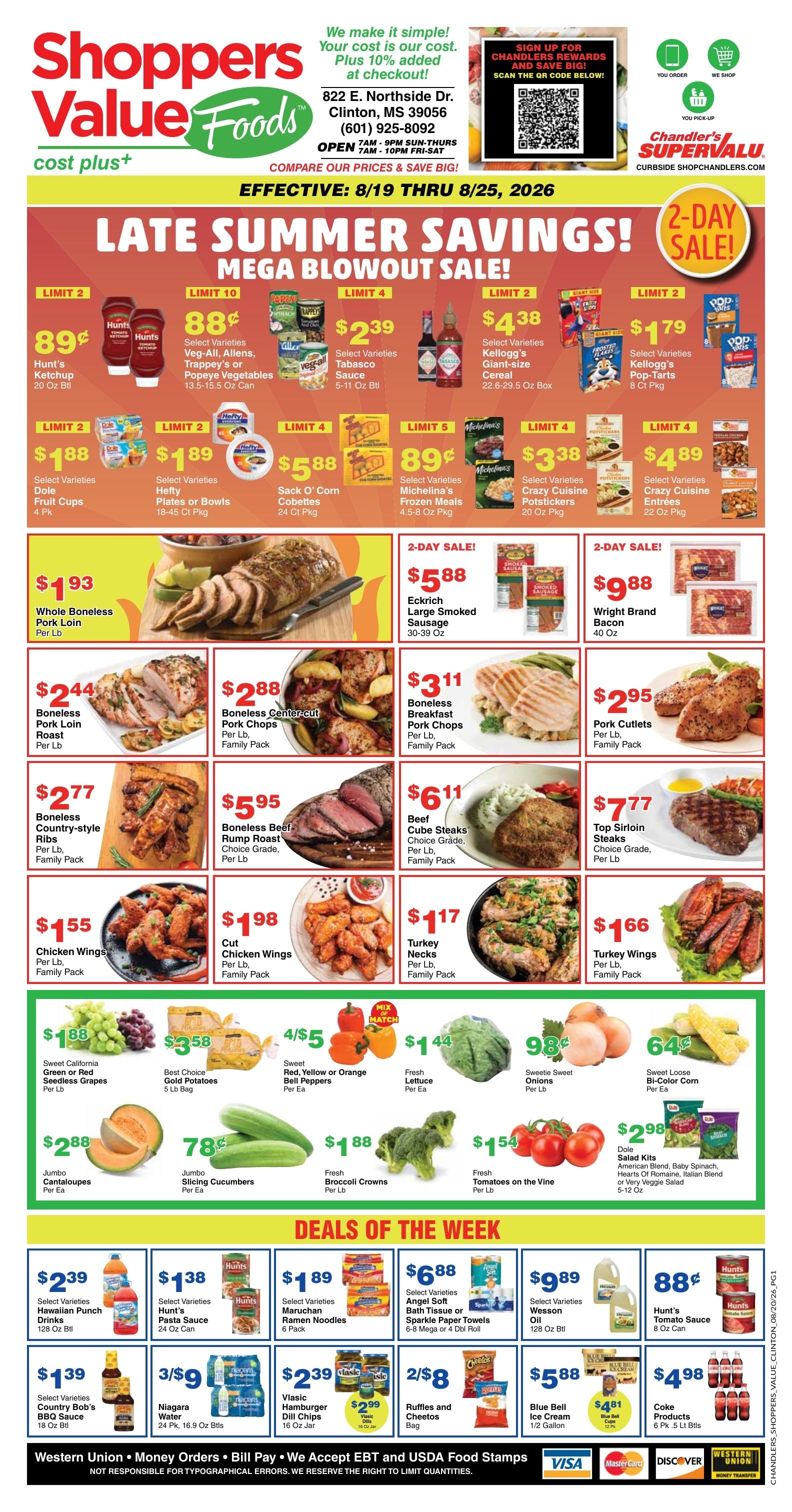 Chandler's Stores (Clinton, MS) Weekly Ad August 19 - 25, 2026