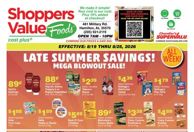 Chandler's Stores (Hamilton, AL) Weekly Ad August 19 - 25, 2026