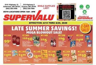 Chandler's Stores (Mississippi) Weekly Ad August 19 - 25, 2026