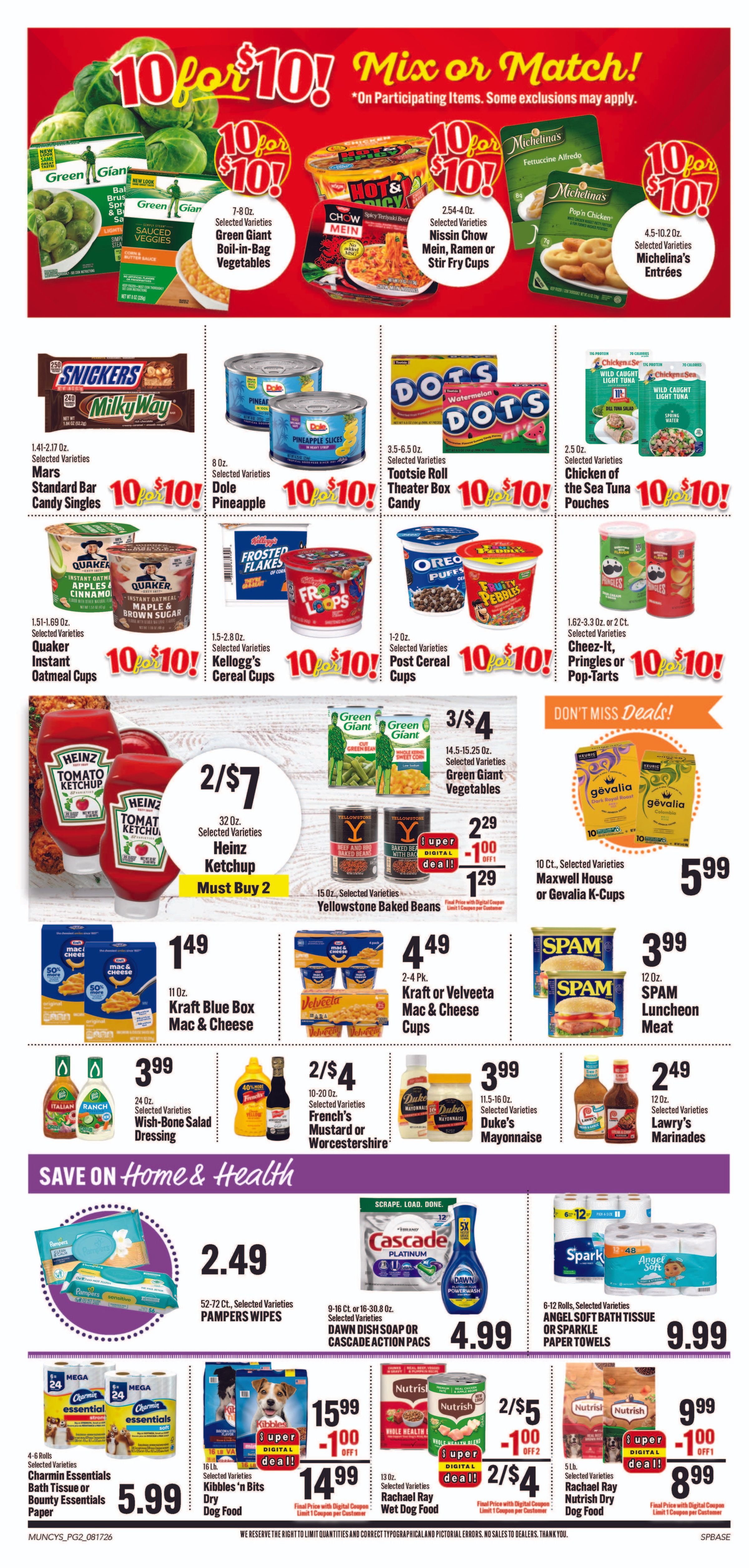 Muncy's Supermarket Back to School Favorites Weekly Ad August 19 - 25, 2026