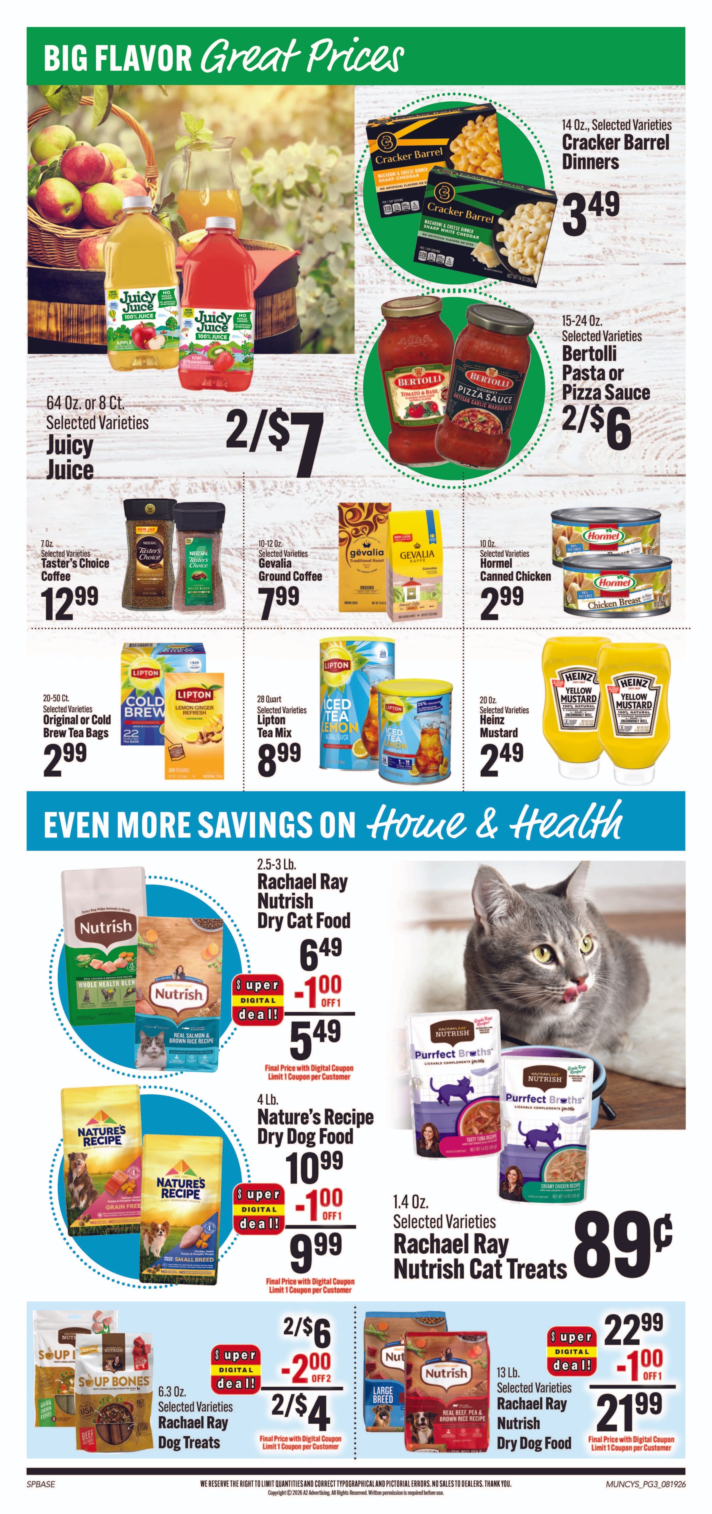 Muncy's Supermarket Back to School Favorites Weekly Ad August 19 - 25, 2026