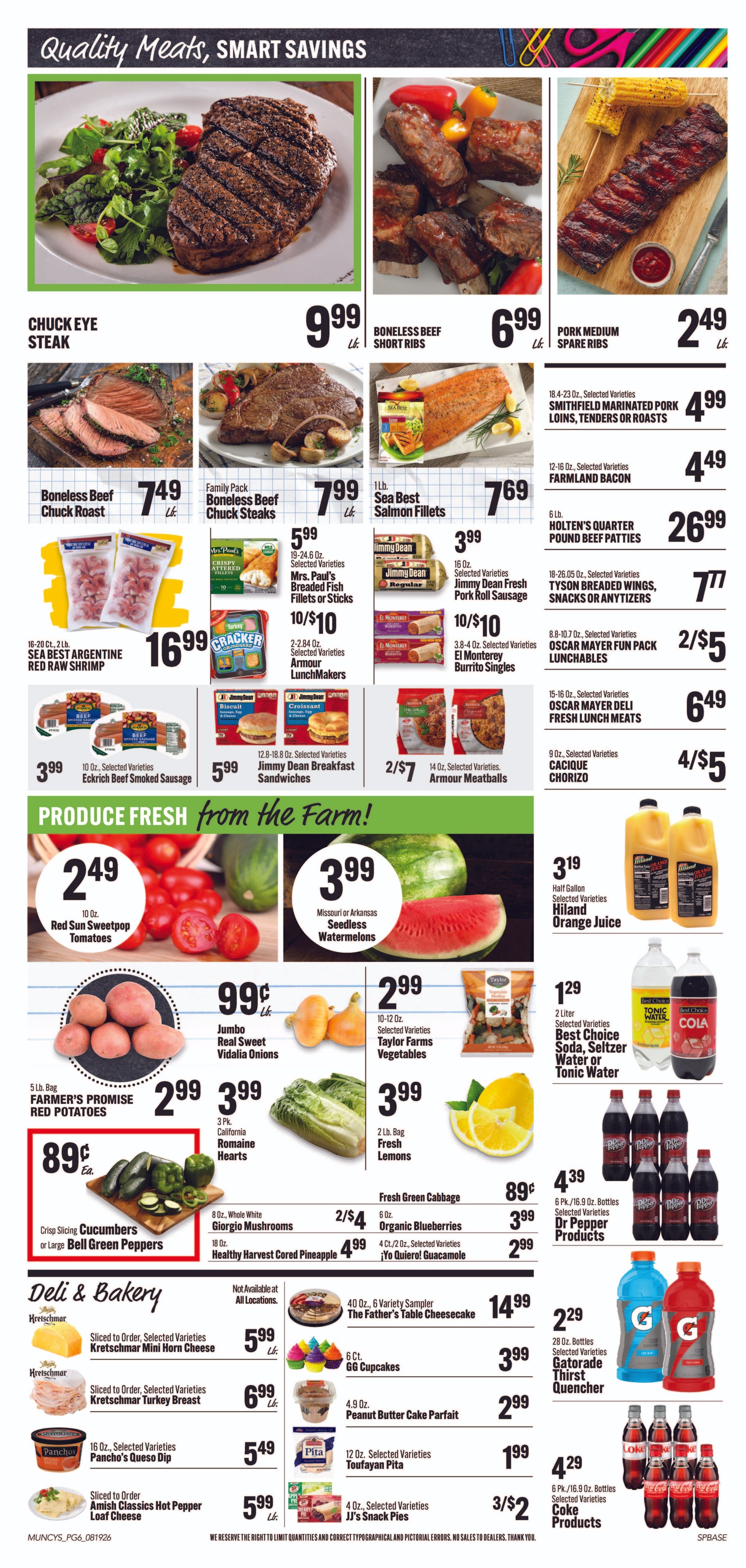 Muncy's Supermarket Back to School Favorites Weekly Ad August 19 - 25, 2026