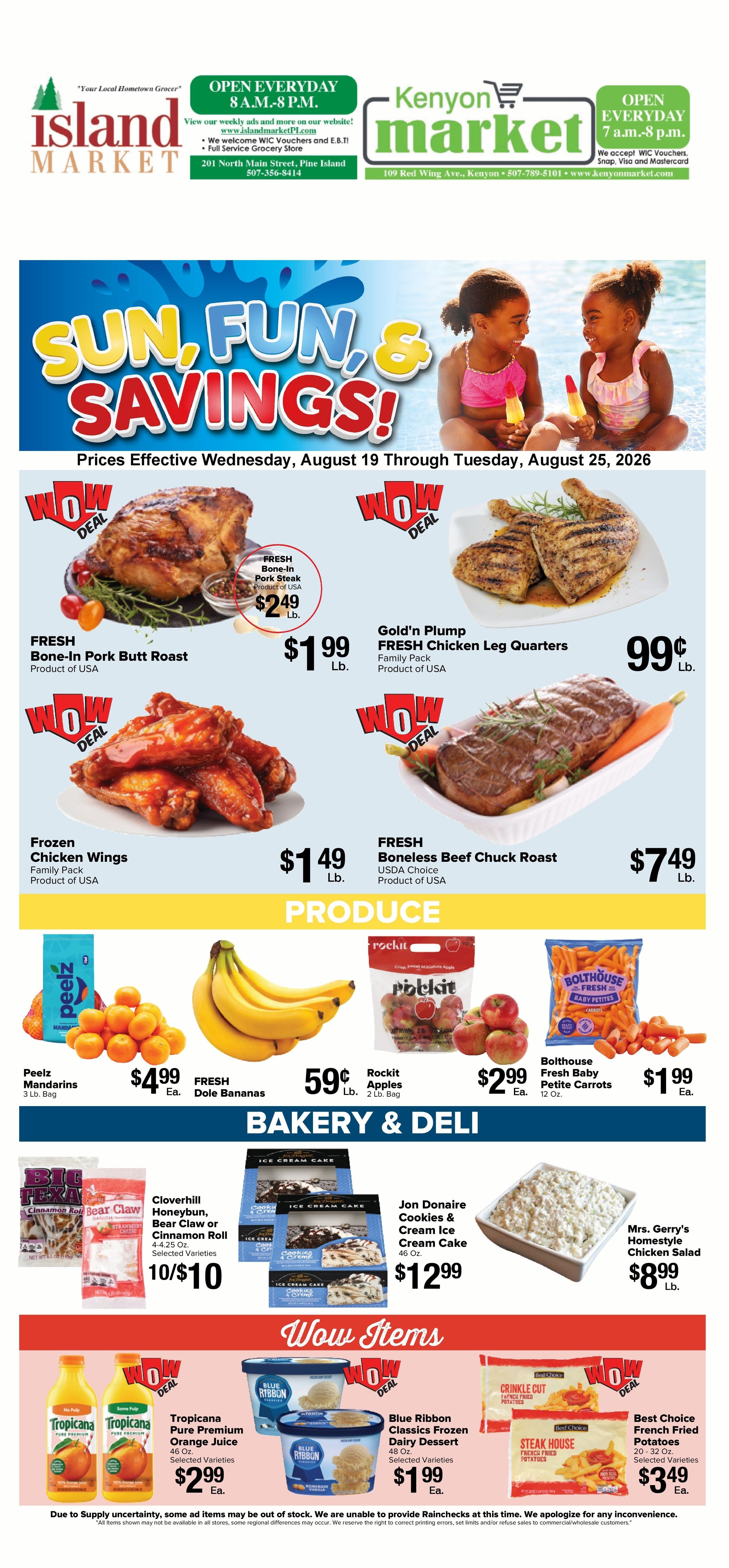 Kenyon Market Weekly Ad August 19 - 25, 2026