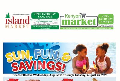 Kenyon Market Weekly Ad August 19 - 25, 2026