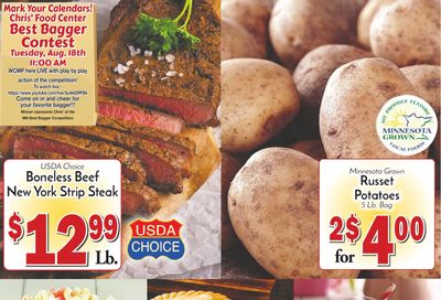 Chris' Food Center Weekly Ad August 17 - 23, 2026