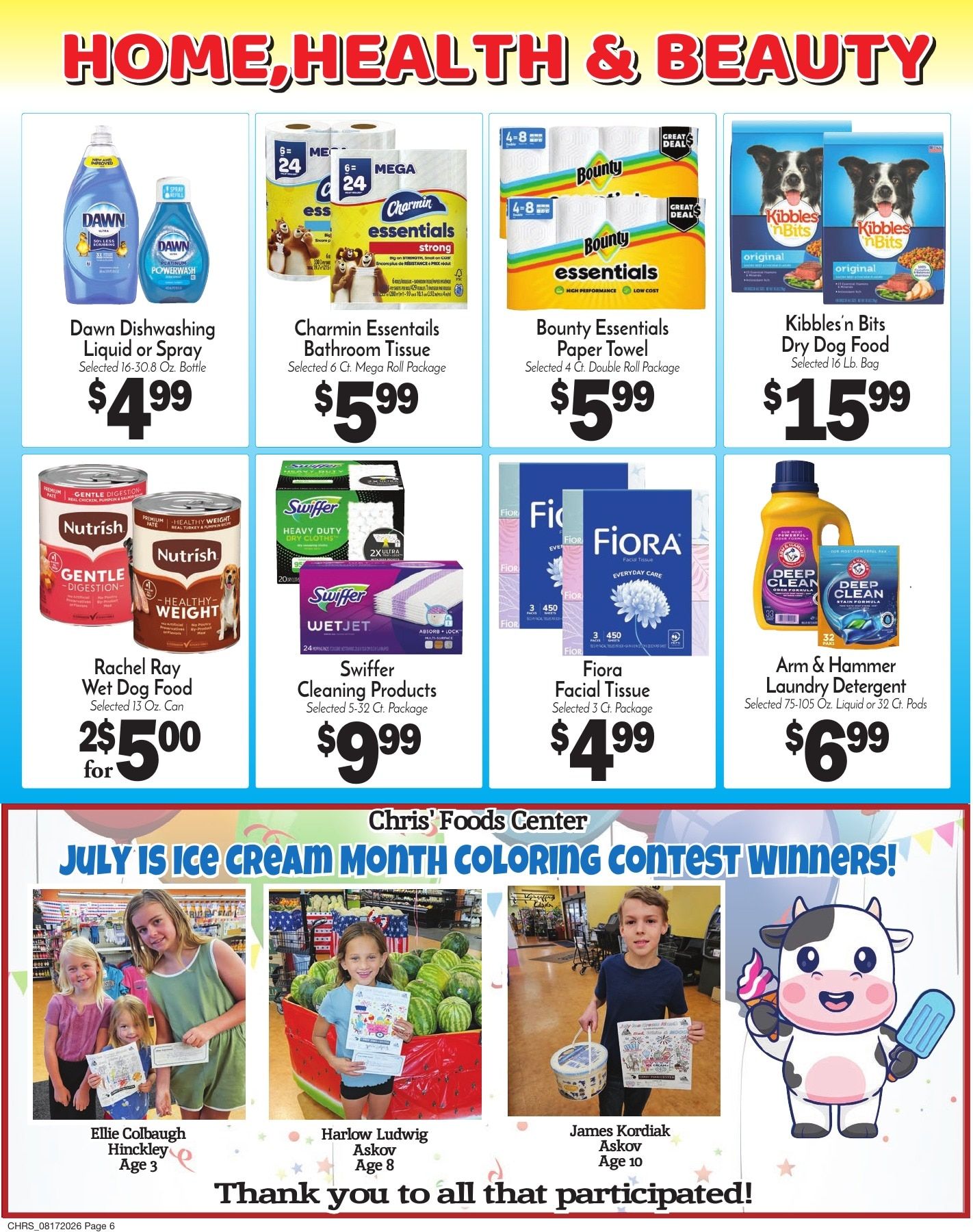 Chris' Food Center Weekly Ad August 17 - 23, 2026