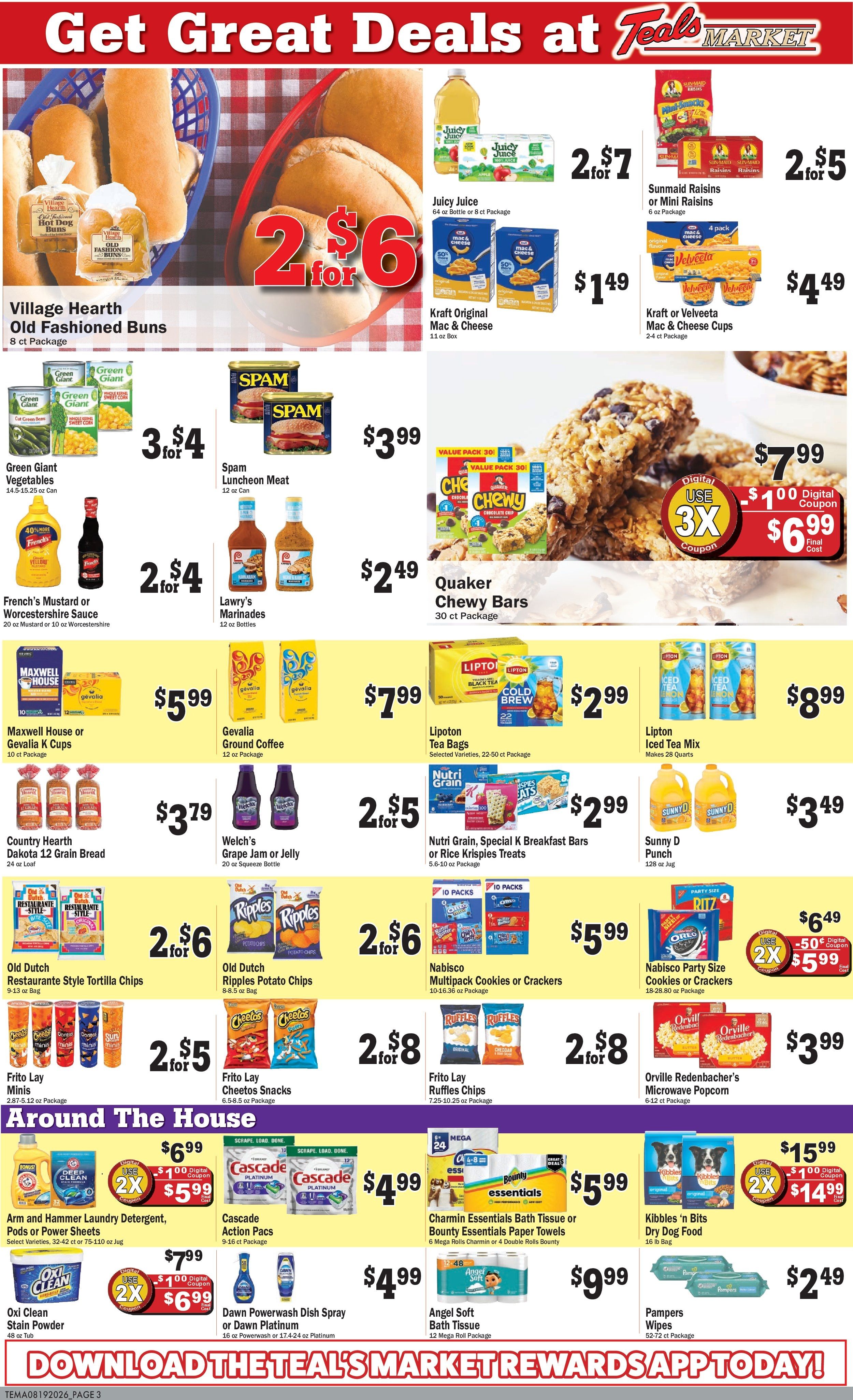 Teal's Market (Albany, Cold Spring and Spicer, MN) Weekly Ad August 19 - 25, 2026