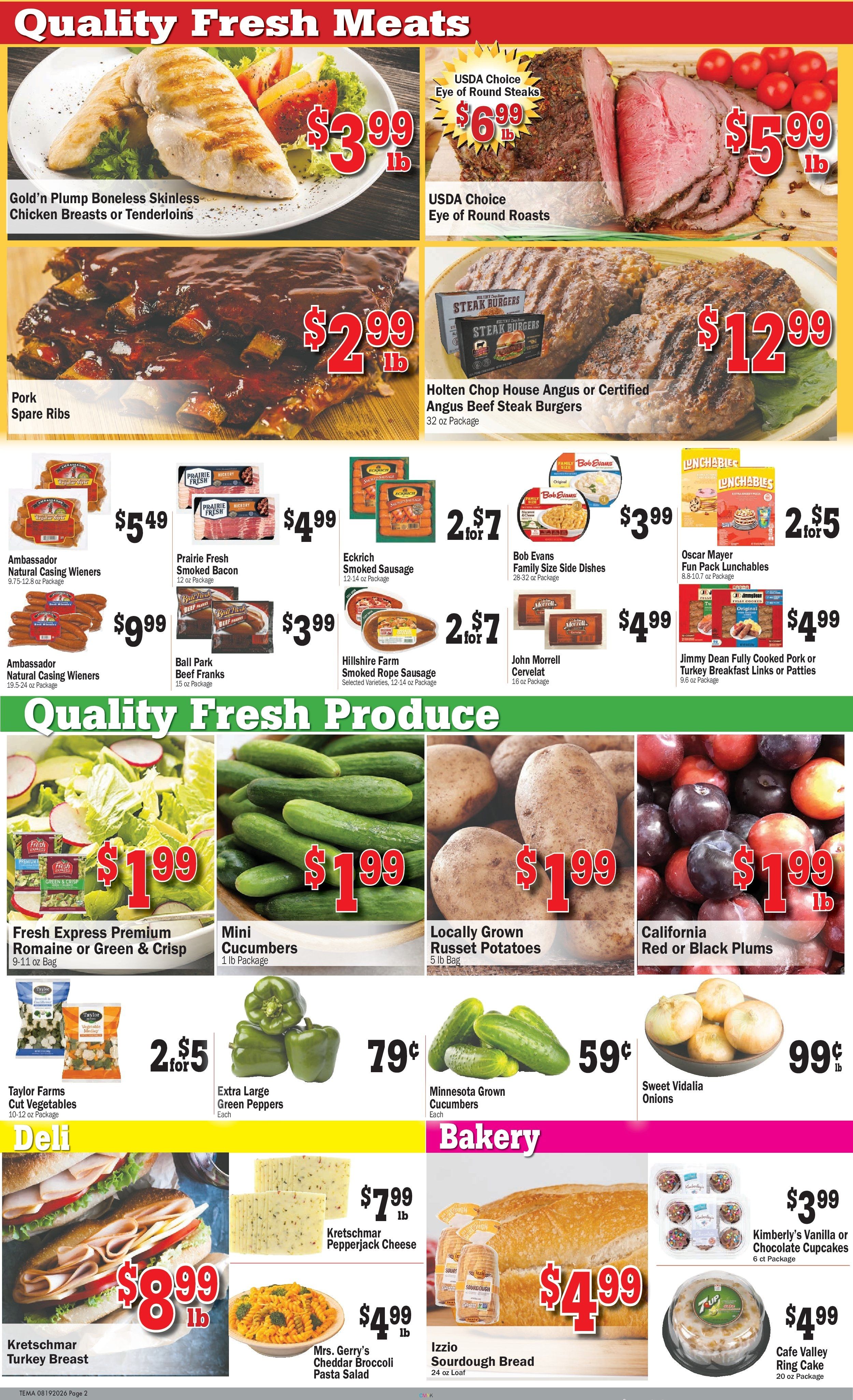 Teal's Market (Isle, Milaca and Paynesville, MN) Weekly Ad August 19 - 25, 2026