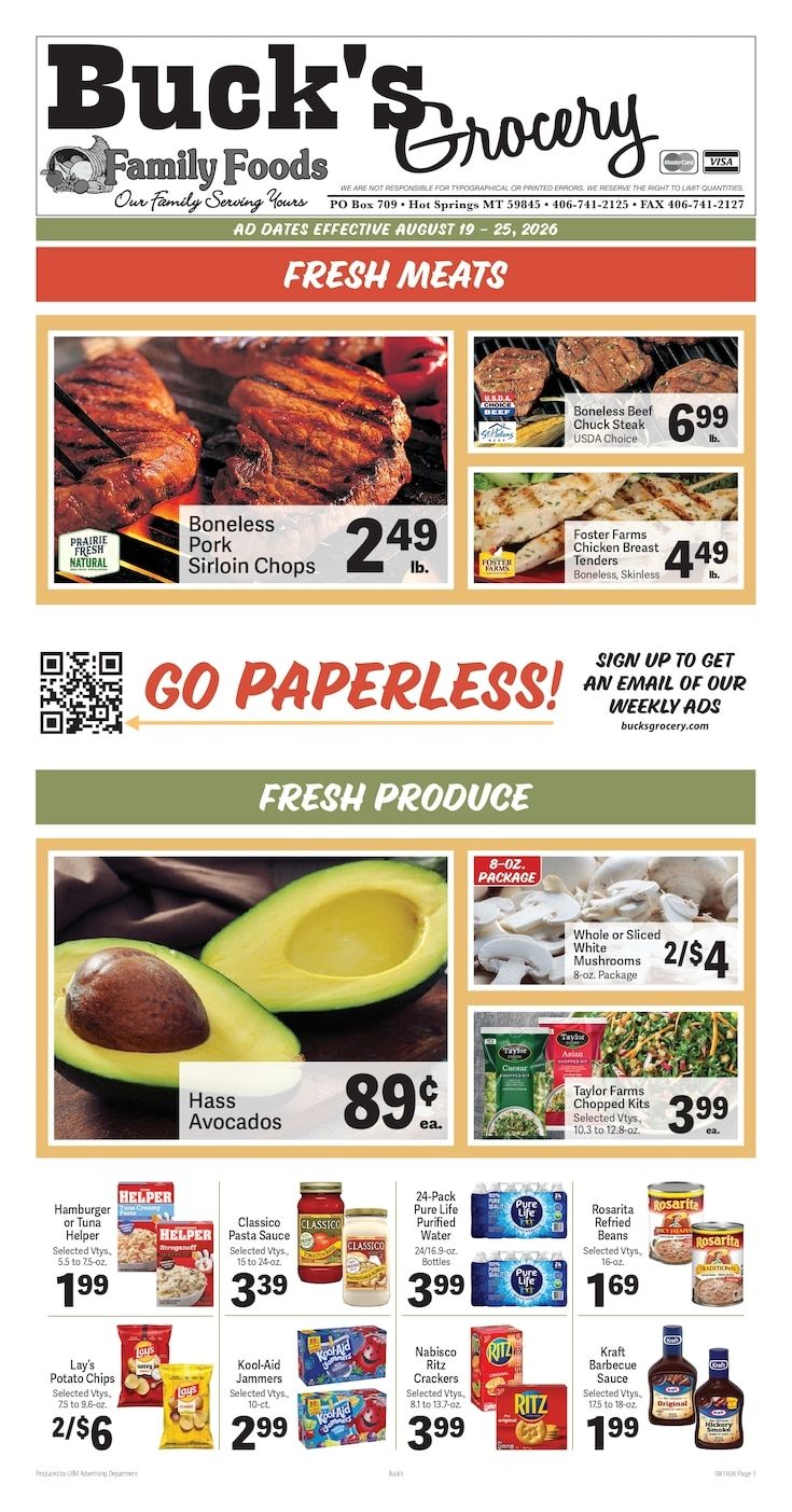 Buck's Grocery Weekly Ad August 19 - 25, 2026