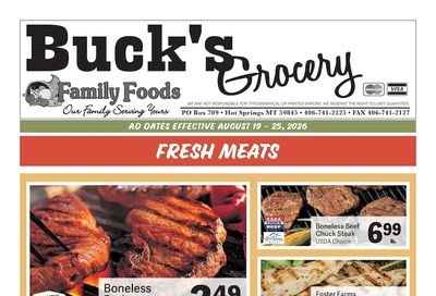 Buck's Grocery Weekly Ad August 19 - 25, 2026