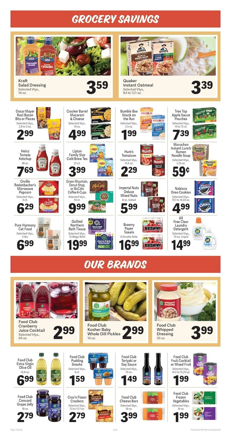 Buck's Grocery Weekly Ad August 19 - 25, 2026