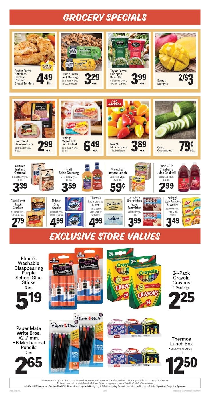 Bronc's Grocery Weekly Ad August 19 - 25, 2026