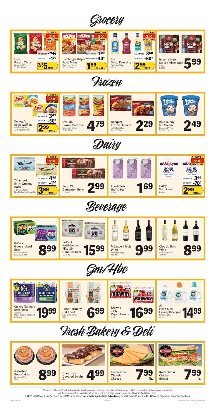 Hamilton's Marketplace Weekly Ad August 19 - 25, 2026