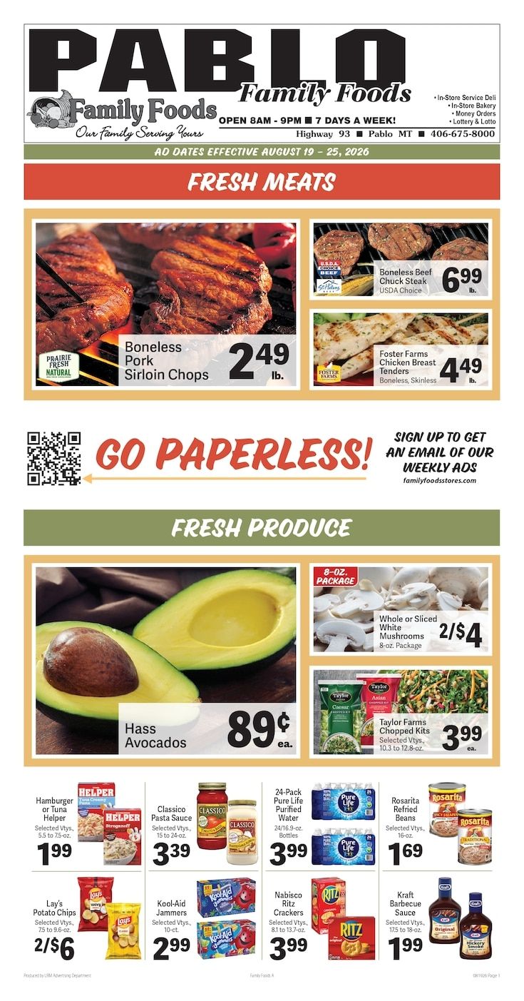 Pablo Family Foods Weekly Ad August 19 - 25, 2026