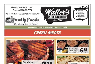 Walter's Family Foods Weekly Ad August 19 - 25, 2026