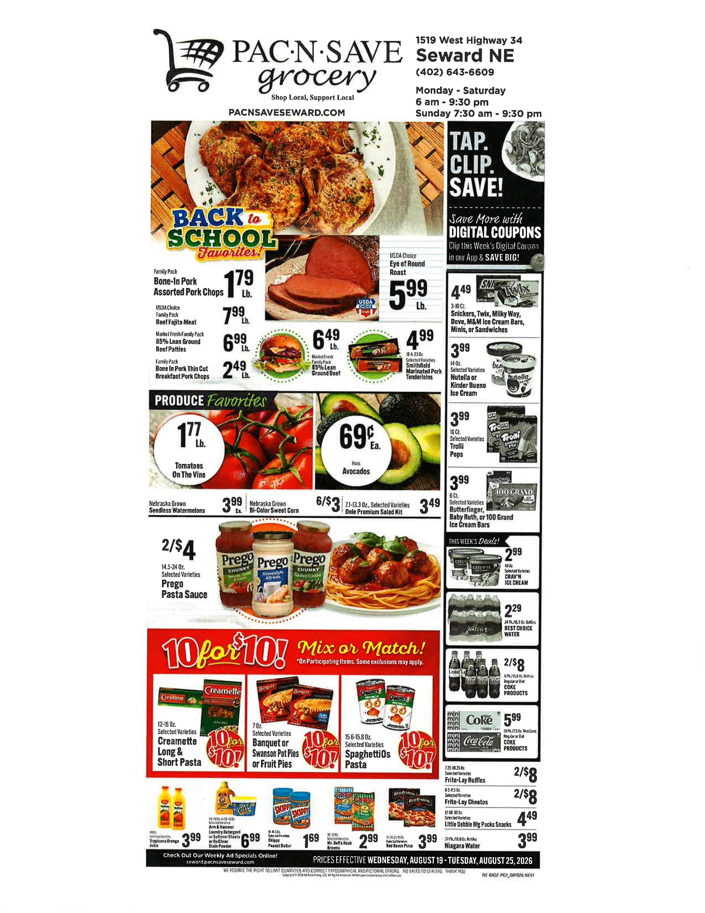 Pac N Save Weekly Ad August 19 - 25, 2026
